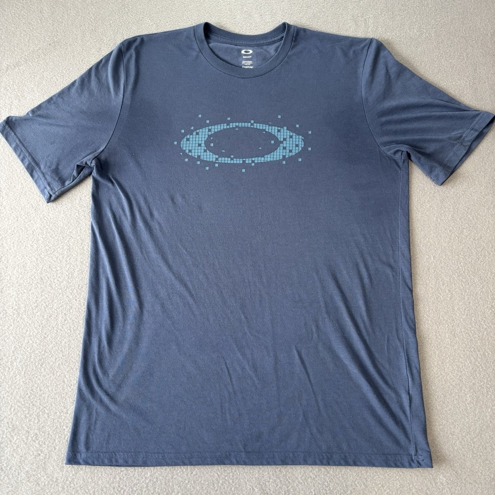 Oakley Ellipse Dots T-Shirt High Risk Mens Blue L Hydrolix Skater Y2K Outdoor